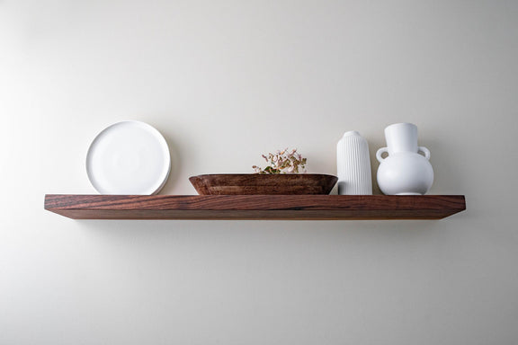 Solid American Walnut Shelf - Floating Shelf - Cantilevered Shelf - Modern Shelf - Wall Mounted Shelf - Real Walnut - Model WRS