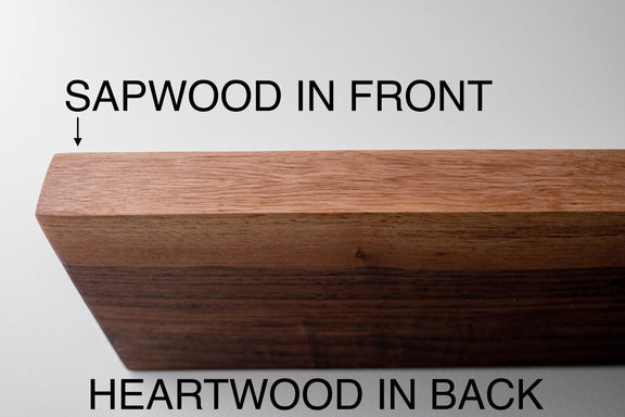 Solid American Walnut Shelf with Rounded Corners - Floating Shelf - Cantilevered Shelf - Modern Shelf - Wall Mounted Shelf - Model WRS