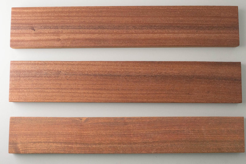 Solid African Mahogany Floating Shelf – Modern Wall Mounted Shelves