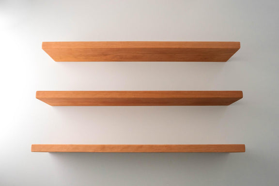 Solid Cherry Floating Shelf – Wall Mounted Modern Display