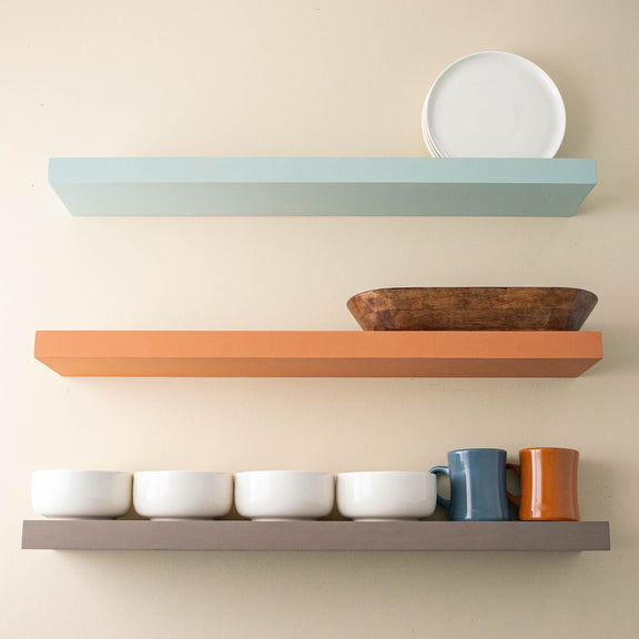 Custom Color Floating Shelf – Modern Hidden Bracket Design