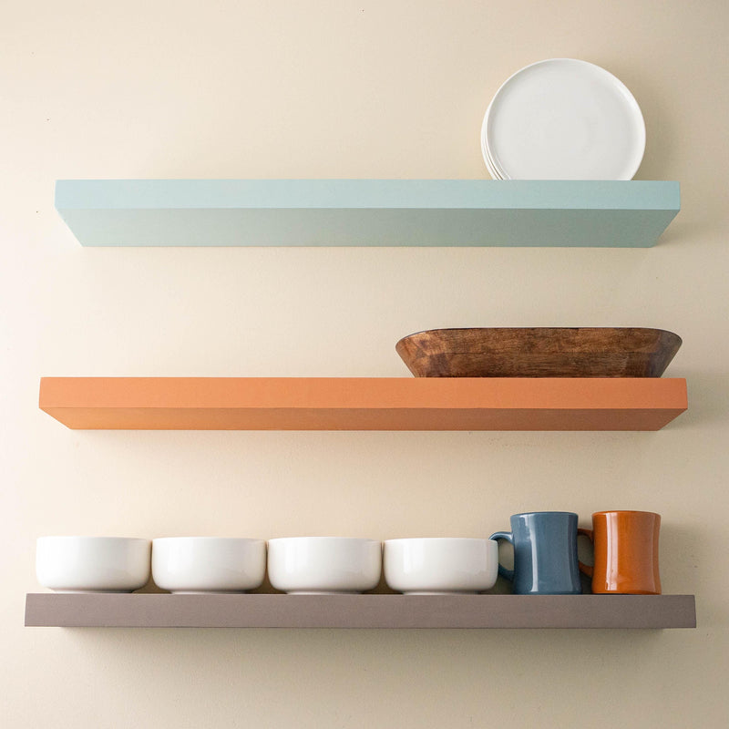 Custom Color Floating Shelf – Modern Hidden Bracket Design