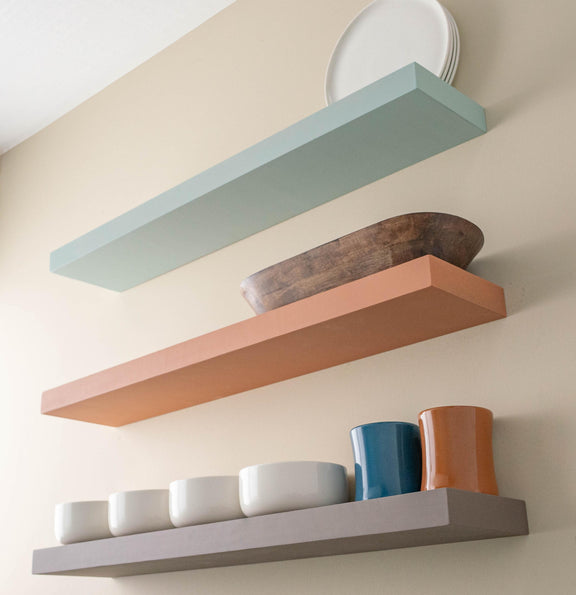 Custom Color Floating Shelf – Modern Hidden Bracket Design