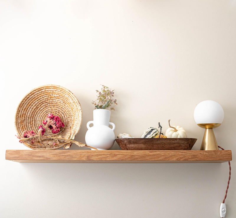 Quarter Sawn White Oak Floating Shelf