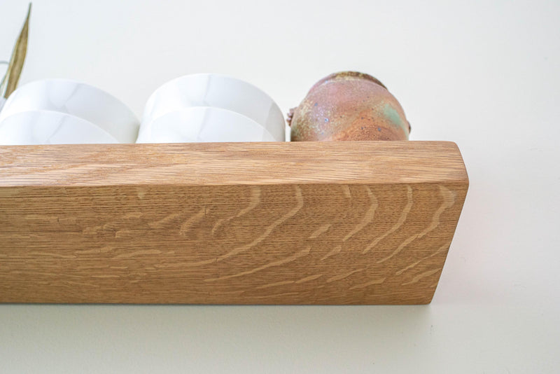 Quarter Sawn White Oak Floating Shelf