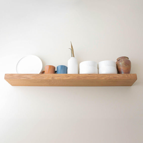 Quarter Sawn White Oak Floating Shelf