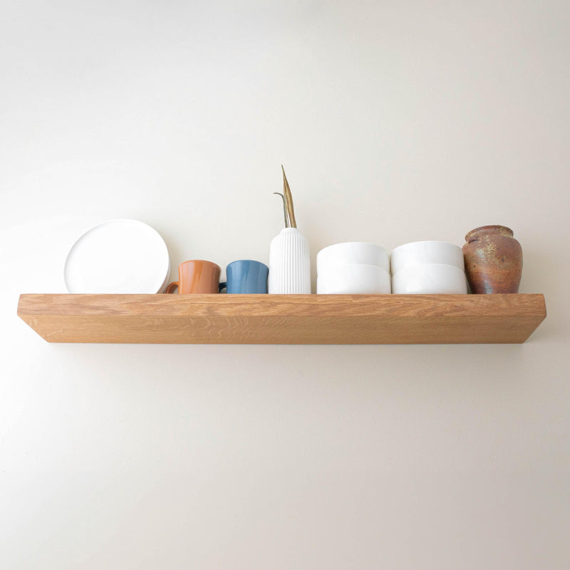 Quarter Sawn White Oak Floating Shelf